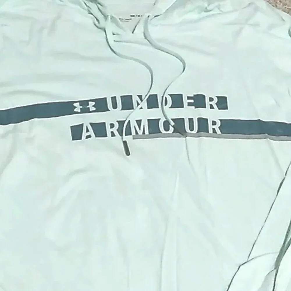 Under Armour Pastel Blue Logo Hoodie - Picture 2 of 4